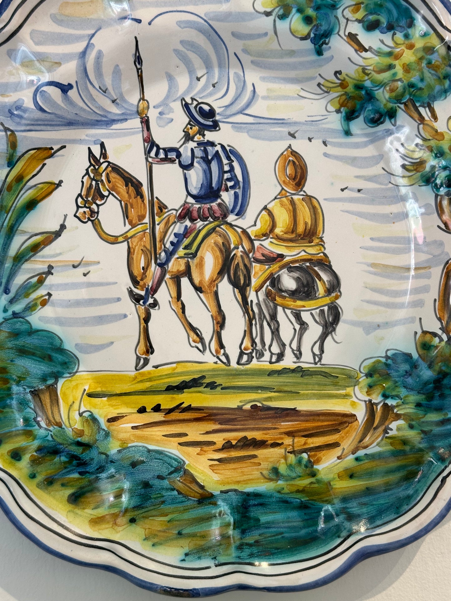 Plato decorativo Quijote y Sancho – Cerámica tradicional española