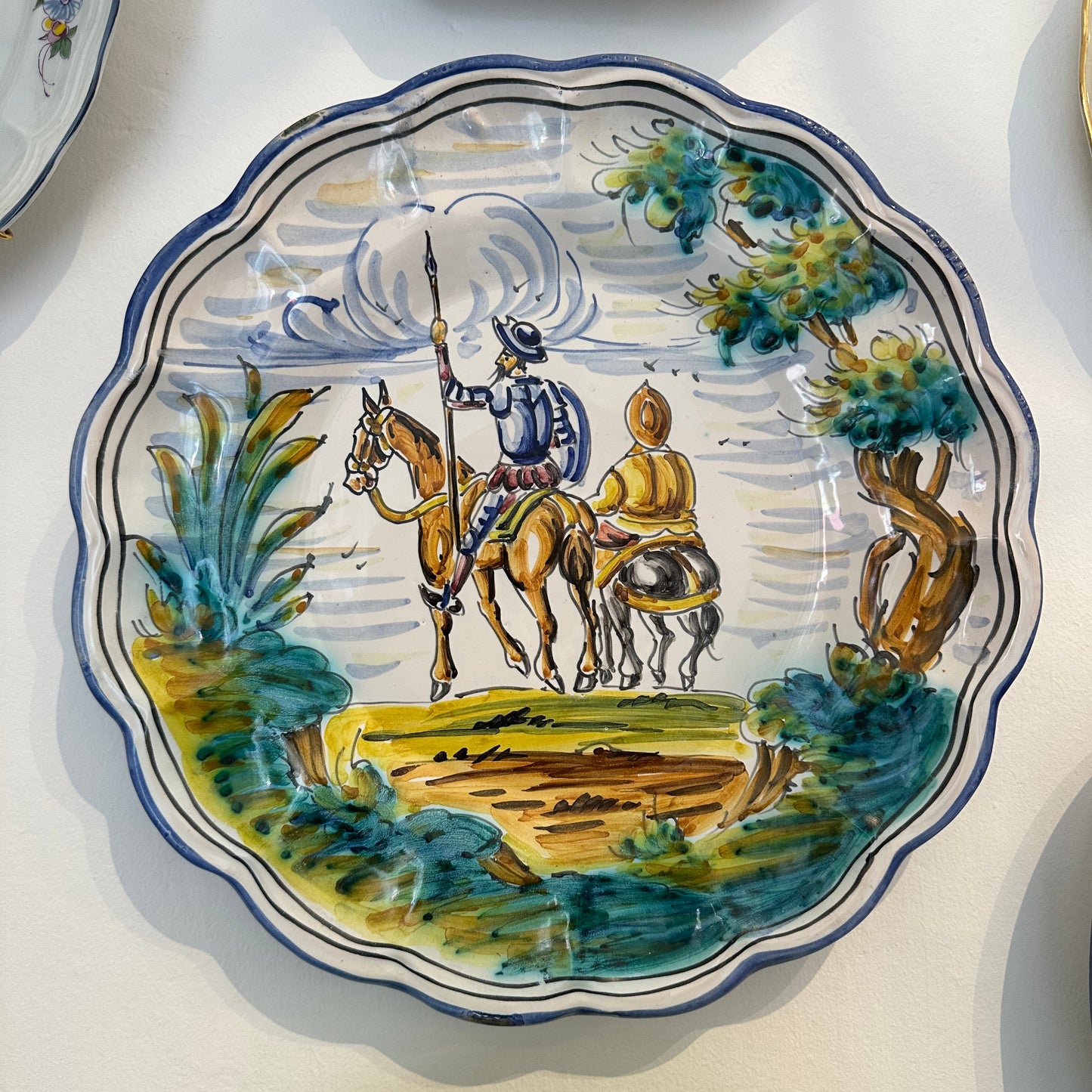 Plato decorativo Quijote y Sancho – Cerámica tradicional española